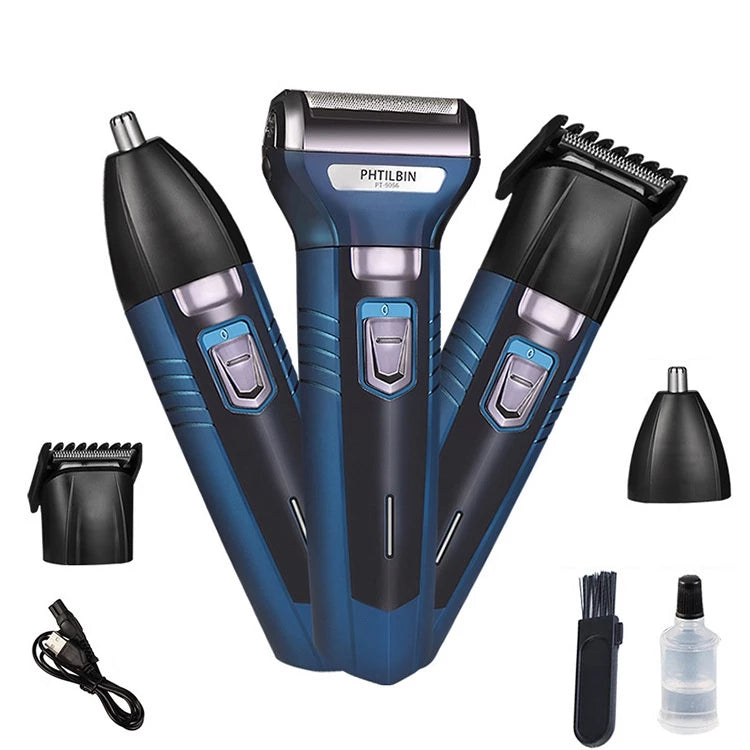 Depilador / Aparador / Barbeador Elétrico 3-em-1 – Multiuso para Rosto, Corpo & Área Íntima