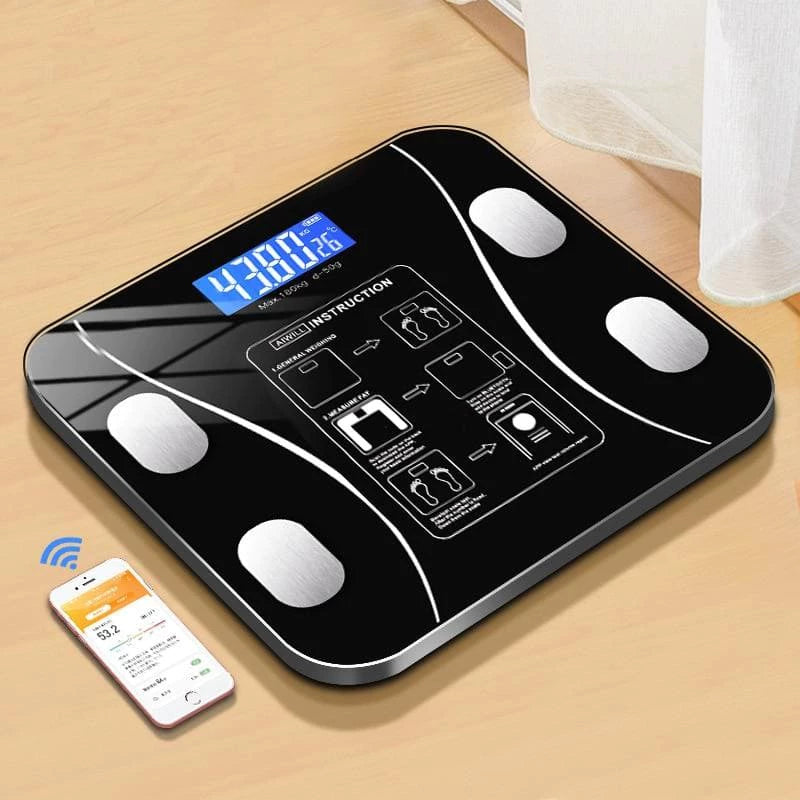 Balança Digital de Bioimpedância Até 180 kg – Análise Corporal Bluetooth com App