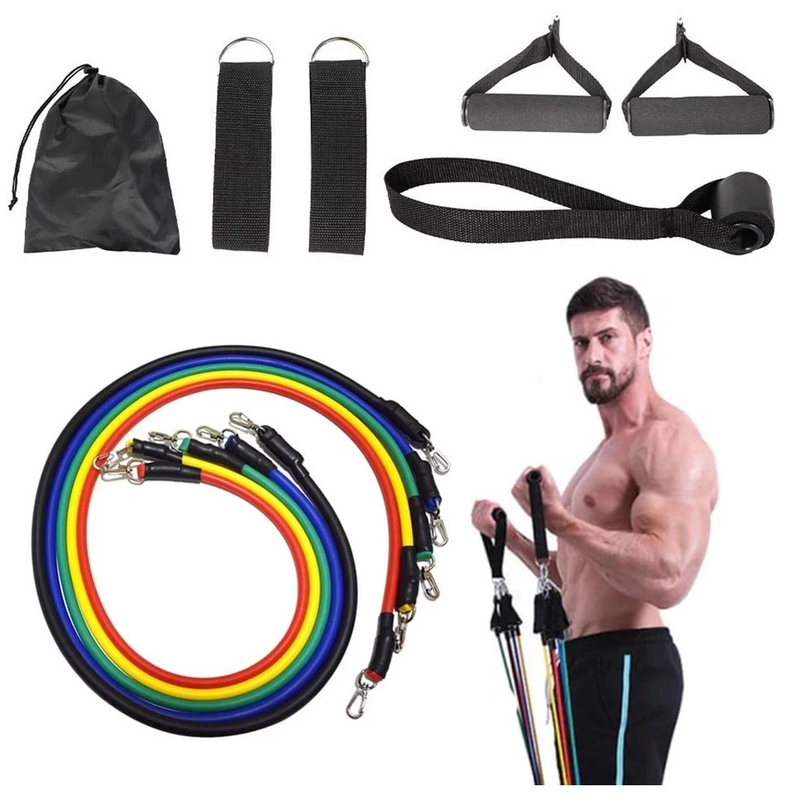 it Elásticos Extensor + Miniband 17 Peças – Treino Completo, Portátil e Progressivo