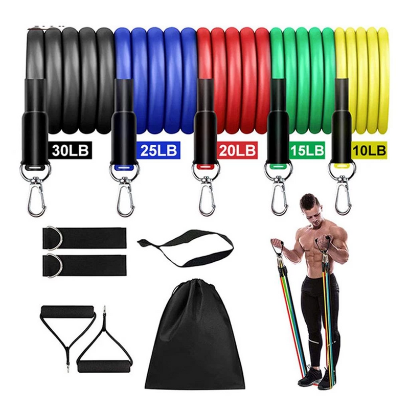 it Elásticos Extensor + Miniband 17 Peças – Treino Completo, Portátil e Progressivo