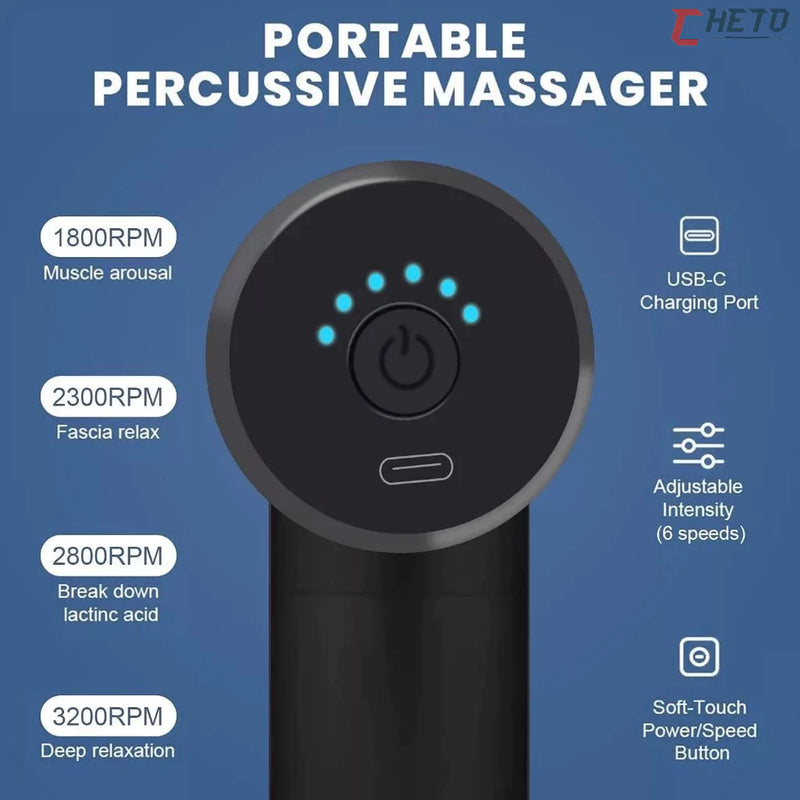 Massageador Elétrico Profissional Alta Frequência – Massagem Muscular com Sensor (110V/220V)
