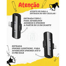 Microfone de Lapela Profissional Duplo Sem Fio Anti-Ruído – Kit para Celular & Tablet