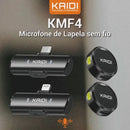 Microfone de Lapela Profissional Duplo Sem Fio Anti-Ruído – Kit para Celular & Tablet